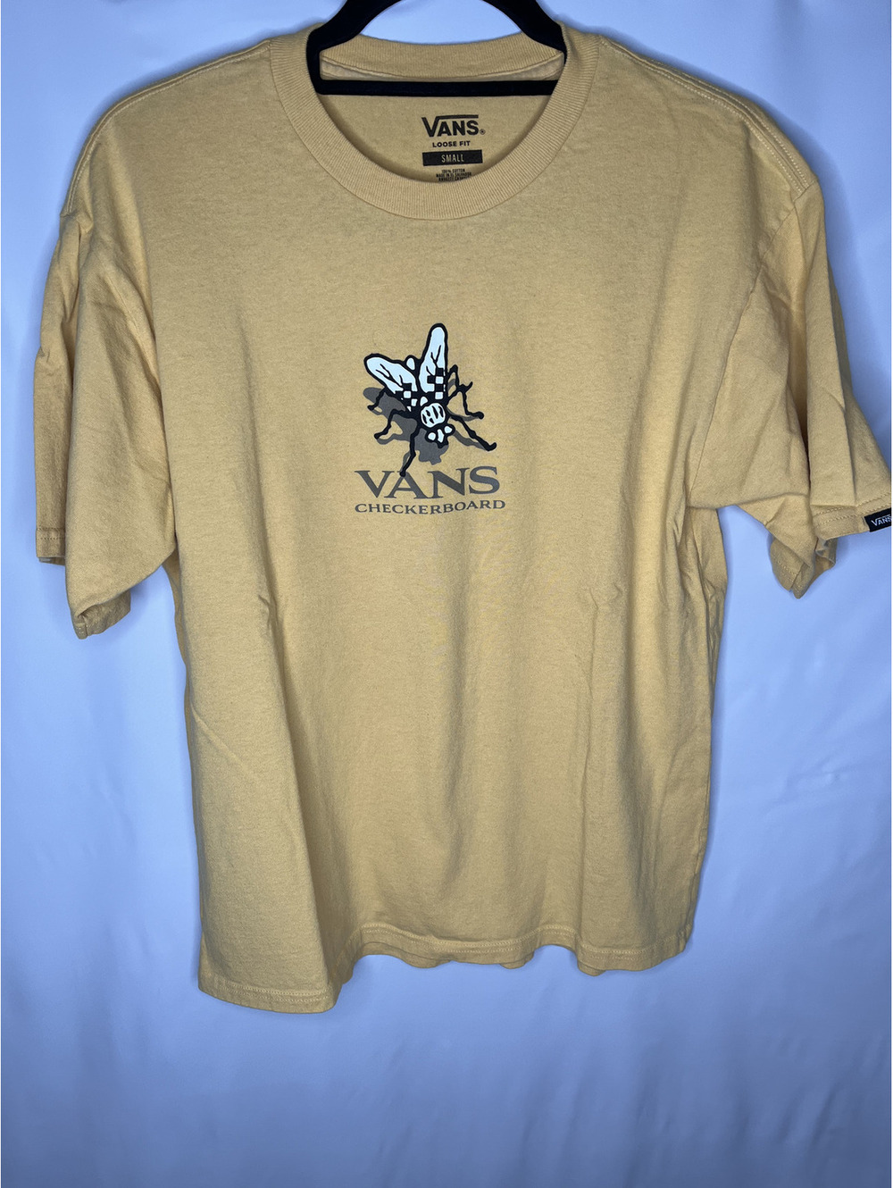 Preloved Vans Men's Yellow Shirt Size Small